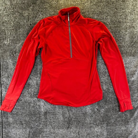 Athleta Malibu Hike Half Zip Pullover Sz XS Red - Picture 1 of 11